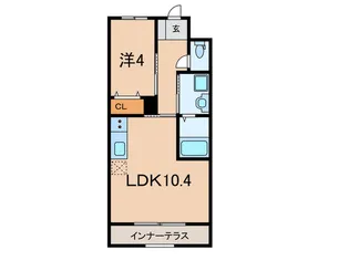 ボヌール西山【2階】の間取り