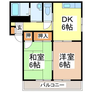 プリムヴェールC【1階】の間取り
