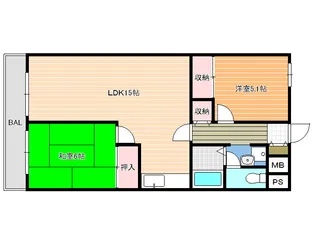 ガーデンハイツ香芝【2階】の間取り
