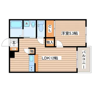 ラフェ・クレール八木山【2階】の間取り