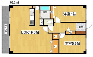 CUREZZA瀬田西【7階】の間取り