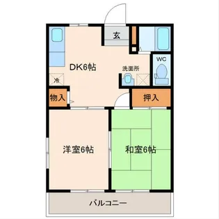 グリーンタウン F【2階】の間取り