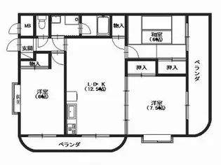 ソレアード祇園【6階】の間取り