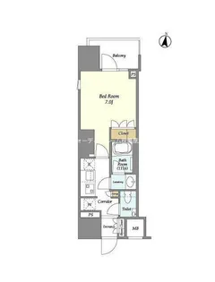 ルジェンテ文京湯島【4階】の間取り
