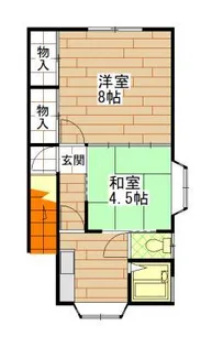 ハイツ雪柳【2階】の間取り