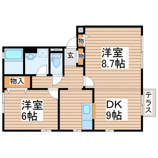 パークアベニューII番館【1階】の間取り