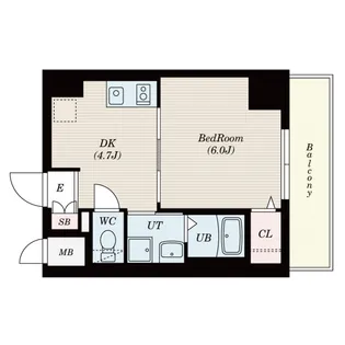 グランカーサ天王寺EAST【6階】の間取り