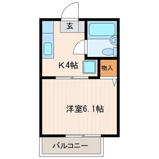 グリーンハイツ北門B【2階】の間取り