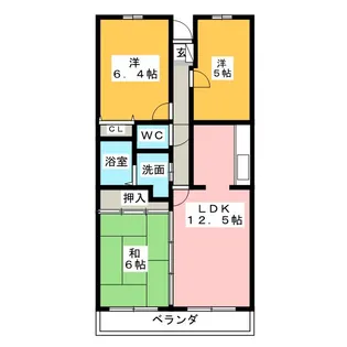 コートアルカディア【3階】の間取り