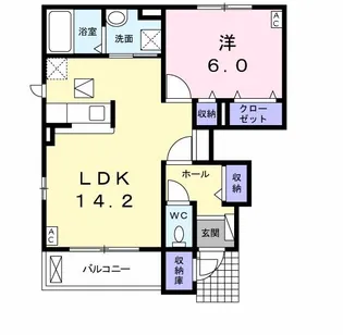 カーサ クォーレ II【1階】の間取り