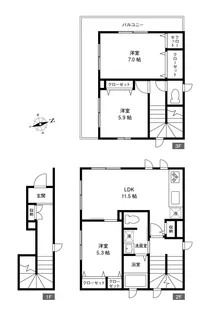 エスポアール中幸町【2階】の間取り