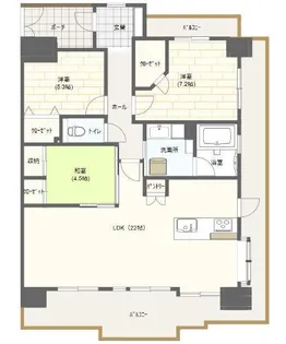 アルフィーネ日の出フィールズ 407【4階】の間取り