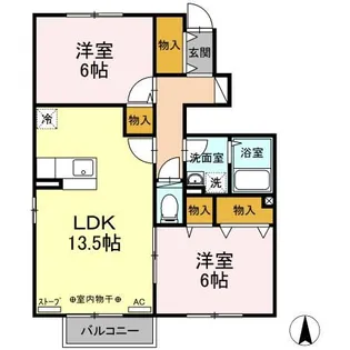 メゾン・ド大野 A【1階】の間取り