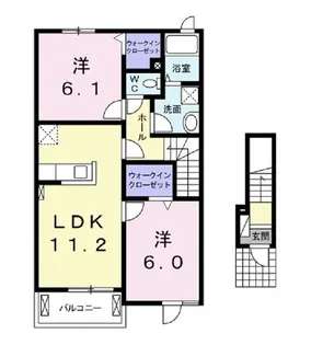 スリーアンジュ【2階】の間取り