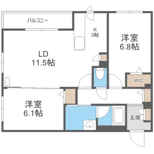 BASE厚別西【3階】の間取り