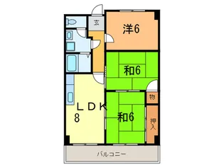 ハーモニーハイツ【3階】の間取り