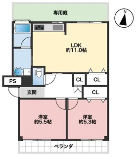 東和ハイツ【1階】の間取り
