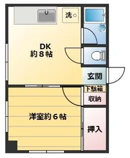 タキーハイツ【2階】の間取り