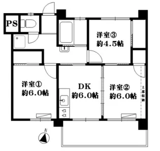 汐見台第二住宅3502棟【2階】の間取り
