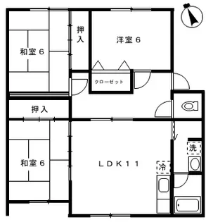 エッセンシャルコーポW【1階】の間取り