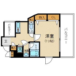 パークウェル京橋【4階】の間取り