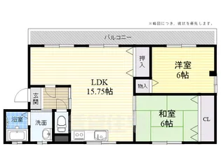 西町ハイツ【3階】の間取り