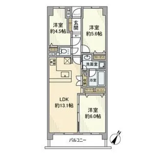 中野方南町グランドハイツ【4階】の間取り