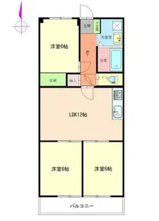 東大和グリーンタウン【4階】の間取り