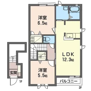 レジェンド・ヤマト新栃木A【2階】の間取り