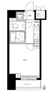 ルーブル品川西大井【9階】の間取り