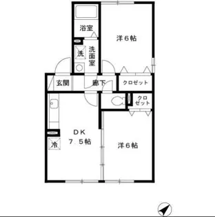 サンガイア A棟【1階】の間取り