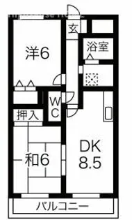 グリーンコート西脇【2階】の間取り