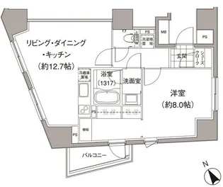 パークハビオ元麻布【14階】の間取り
