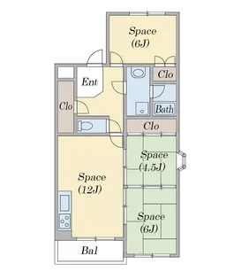 エミネンス有瀬【1階】の間取り