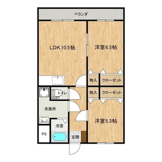 メゾン・ド・フォンテーヌ【1階】の間取り