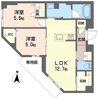 ベルフォーレII【1階】の間取り