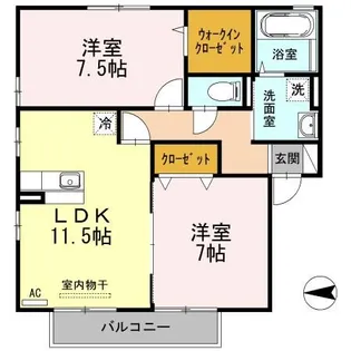 フォレストコート B棟【2階】の間取り