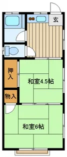 コーポ曷川【1階】の間取り