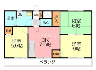 コーポ一ノ森【1階】の間取り