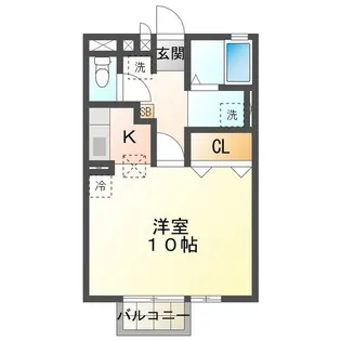 サウスレグルス【1階】の間取り