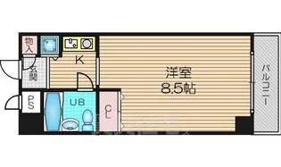 ライオンズマンション天神橋【3階】の間取り