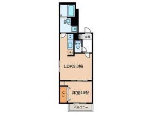 Cherim元中村【3階】の間取り