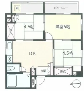 三港マンション【3階】の間取り