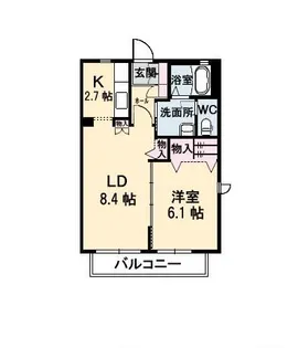 シャ一メゾンココロ【2階】の間取り