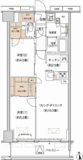 プライムネクサス大森北【2階】の間取り
