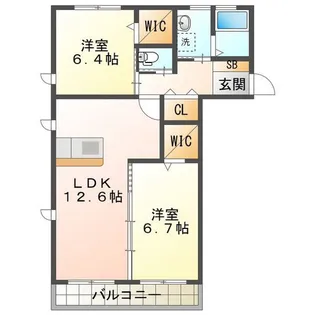 グラシス【2階】の間取り
