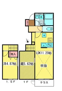 ヤマスアパートメント蔵【1階】の間取り
