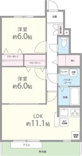 シャインメゾンII番館【1階】の間取り