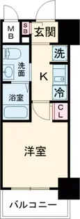 エスリード神戸WEST【6階】の間取り