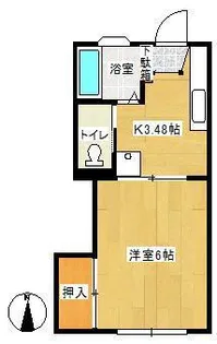 駅北コーポ【2階】の間取り